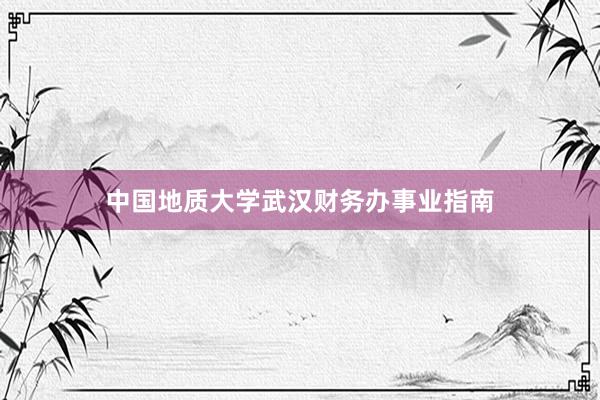 中国地质大学武汉财务办事业指南